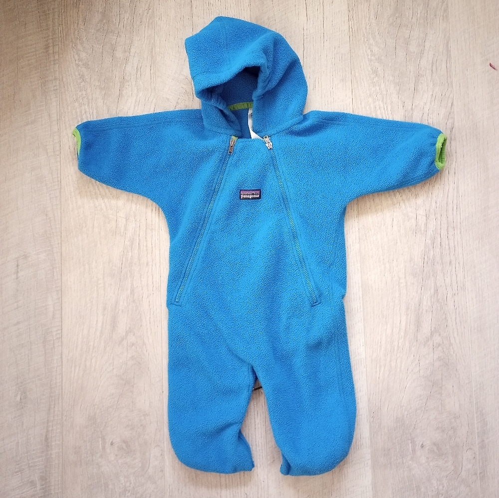 Patagonia Blue Fleece Bunting Sz Mo